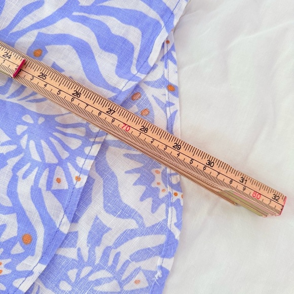 Nicole Miller New York 100% Linen Button Down Blouse Size M - Picture 3 of 6